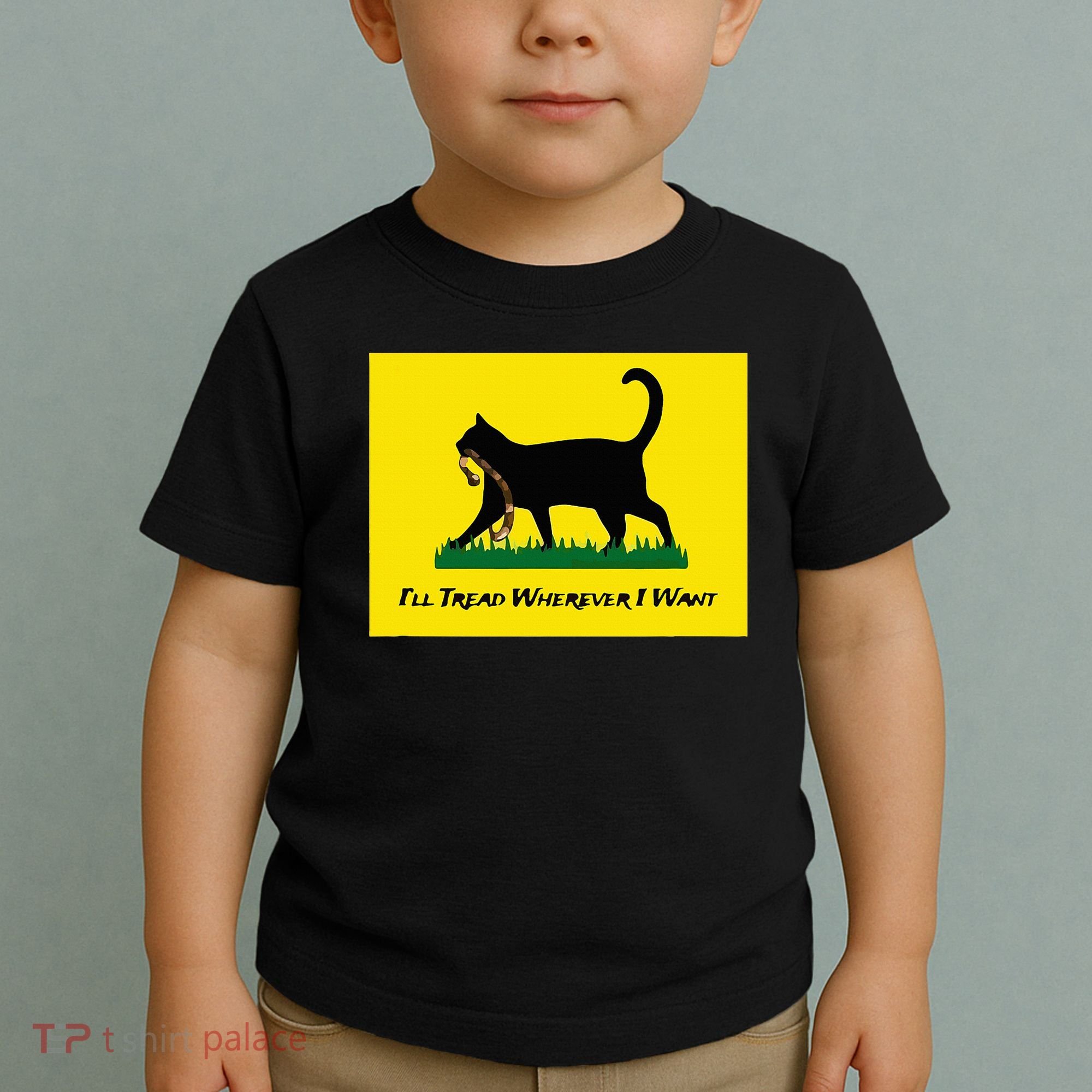 Cat Flag ILl Tread Wherever I Want Toddler T-Shirt