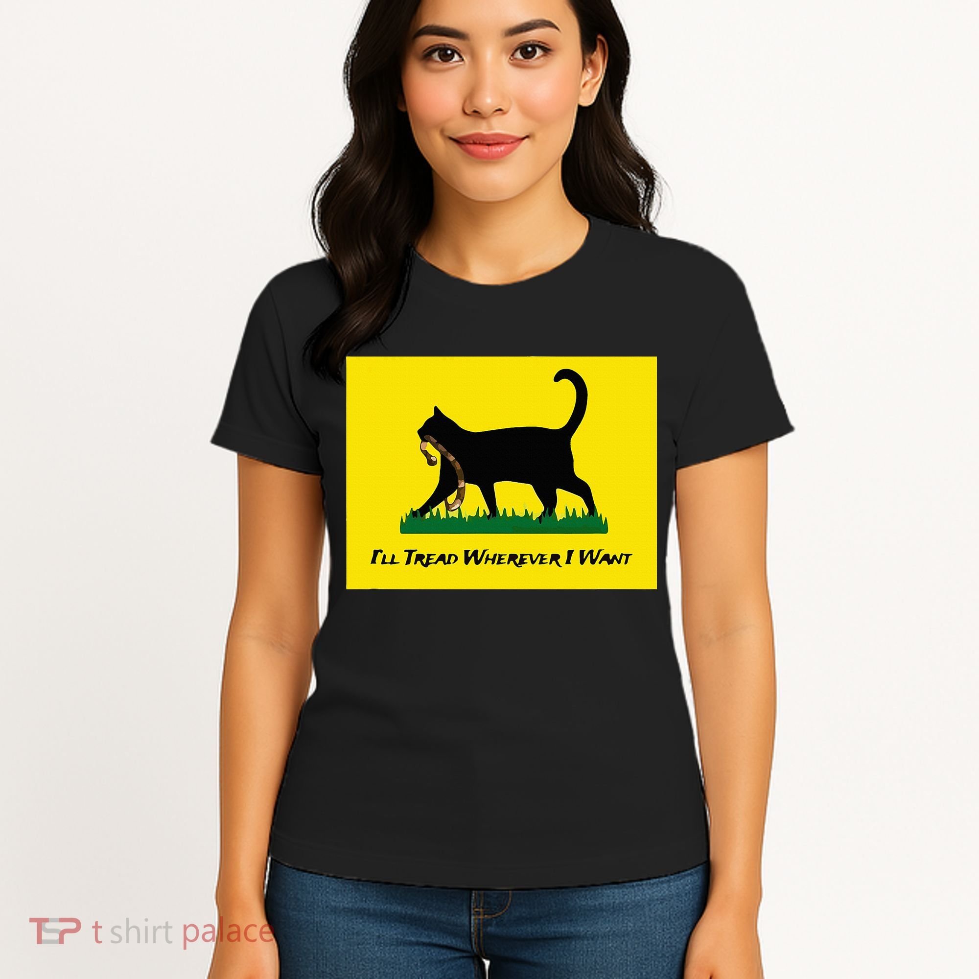 Cat Flag ILl Tread Wherever I Want Women's T-Shirt