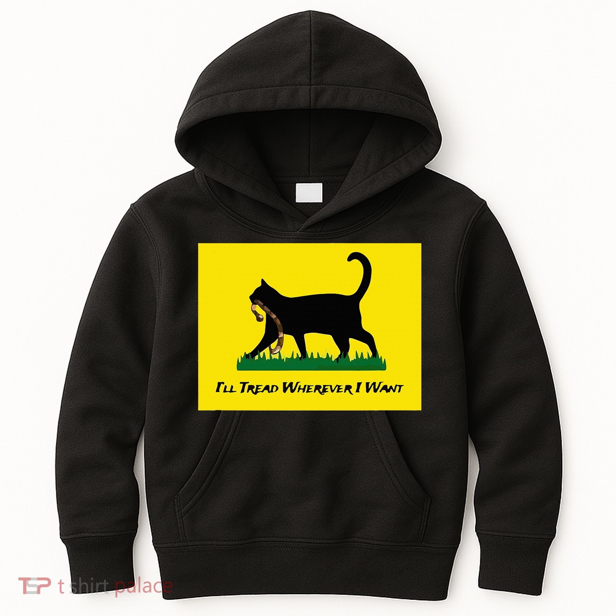 Cat Flag ILl Tread Wherever I Want Kids Hoodie