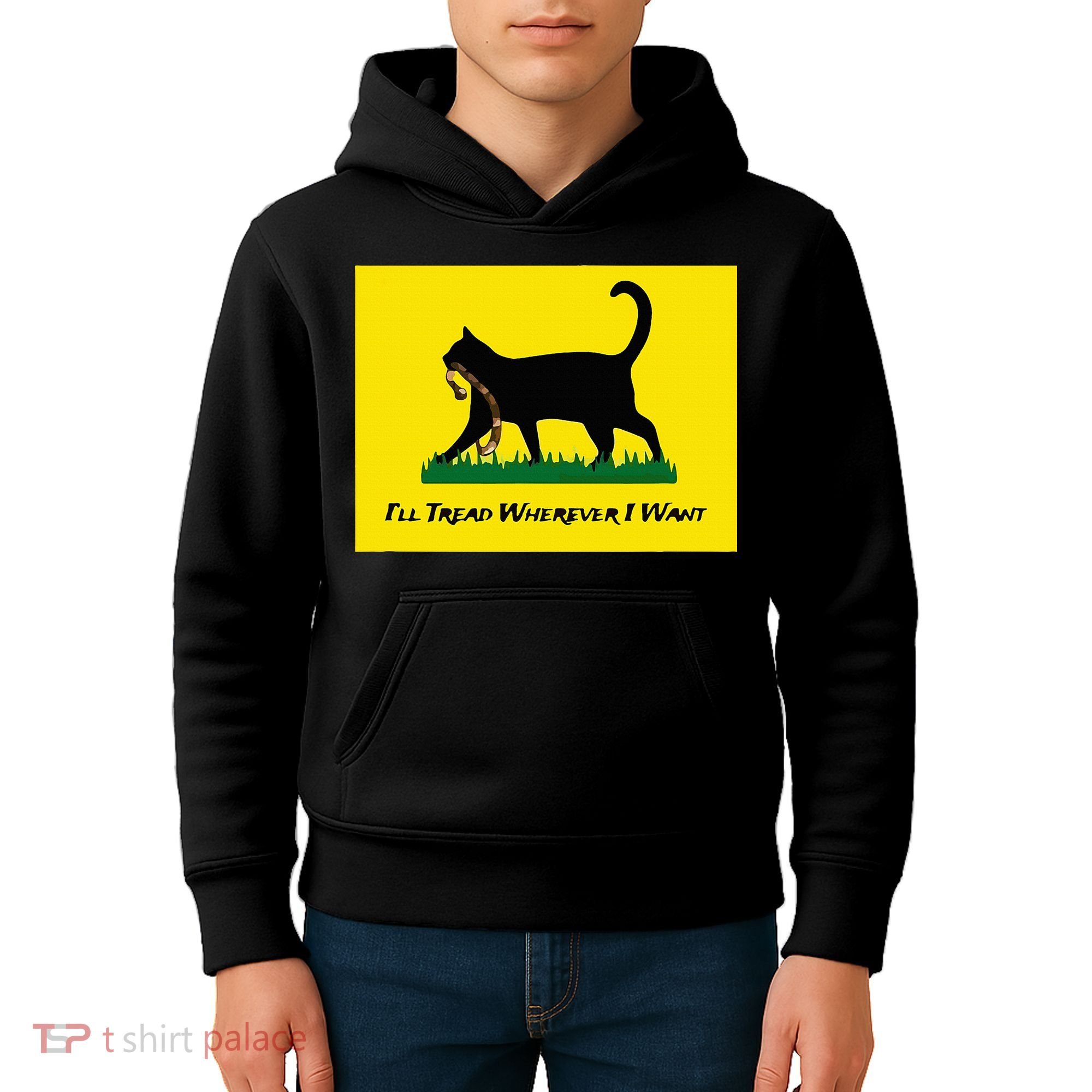 Cat Flag ILl Tread Wherever I Want Kids Hoodie