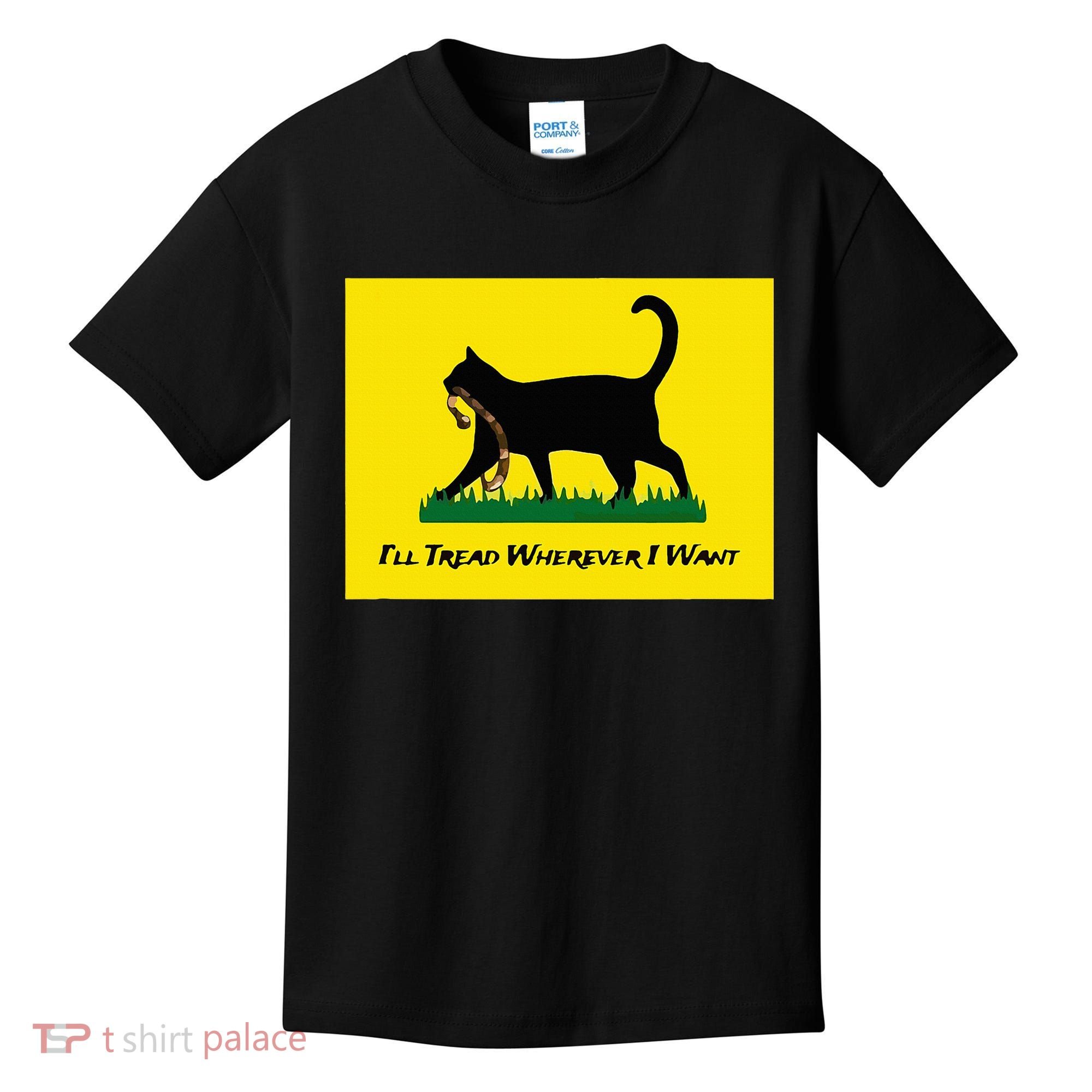 Cat Flag ILl Tread Wherever I Want Kids T-Shirt