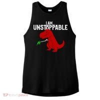 Cute & Funny I Am Unstoppable T-Rex Dinosaur Ladies PosiCharge Tri-Blend Wicking Tank thumb 0