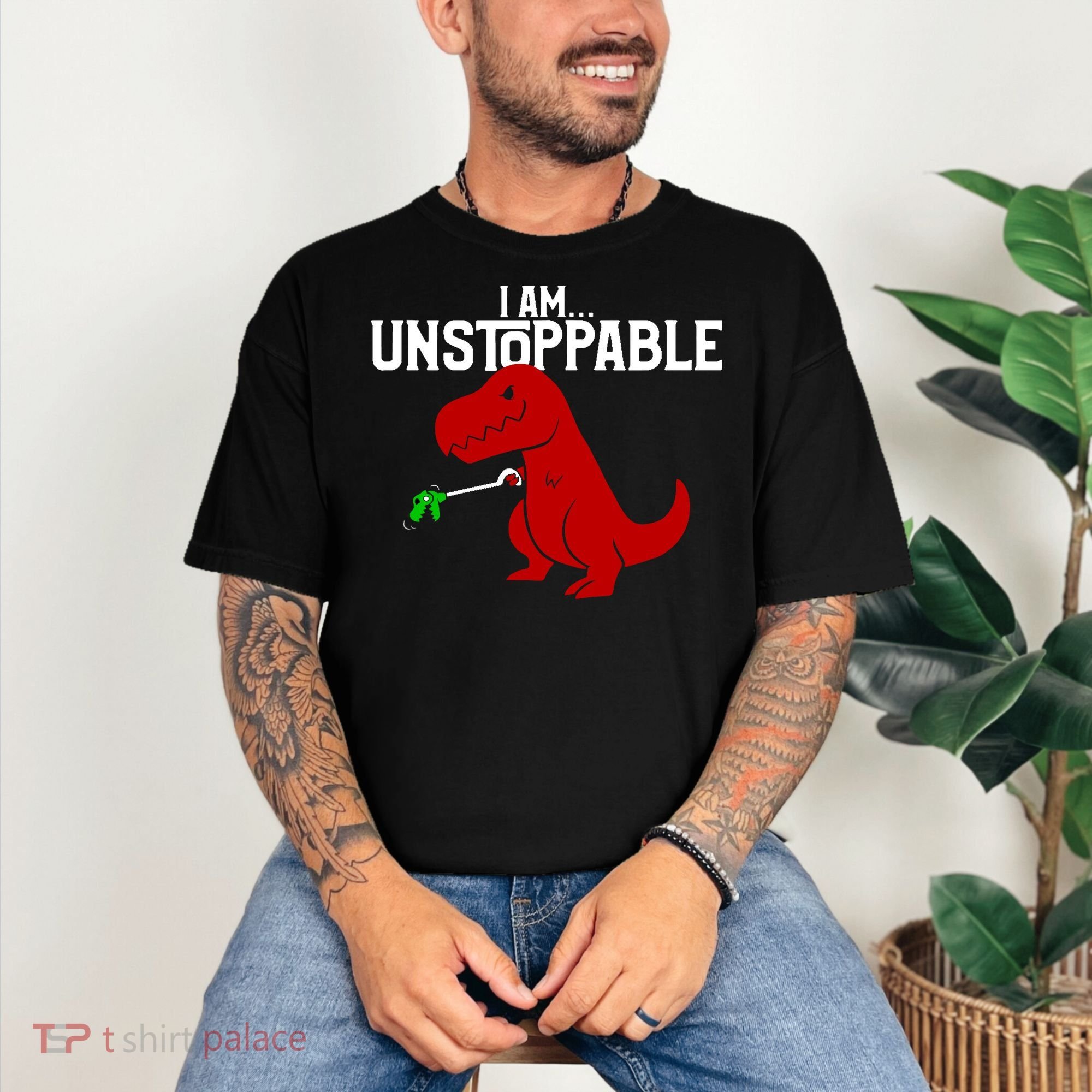 Cute & Funny I Am Unstoppable T-Rex Dinosaur Comfort Colors T-Shirt