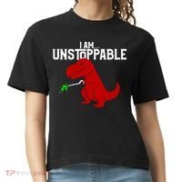 Cute & Funny I Am Unstoppable T-Rex Dinosaur Comfort Colors Boxy T-Shirt thumb 0