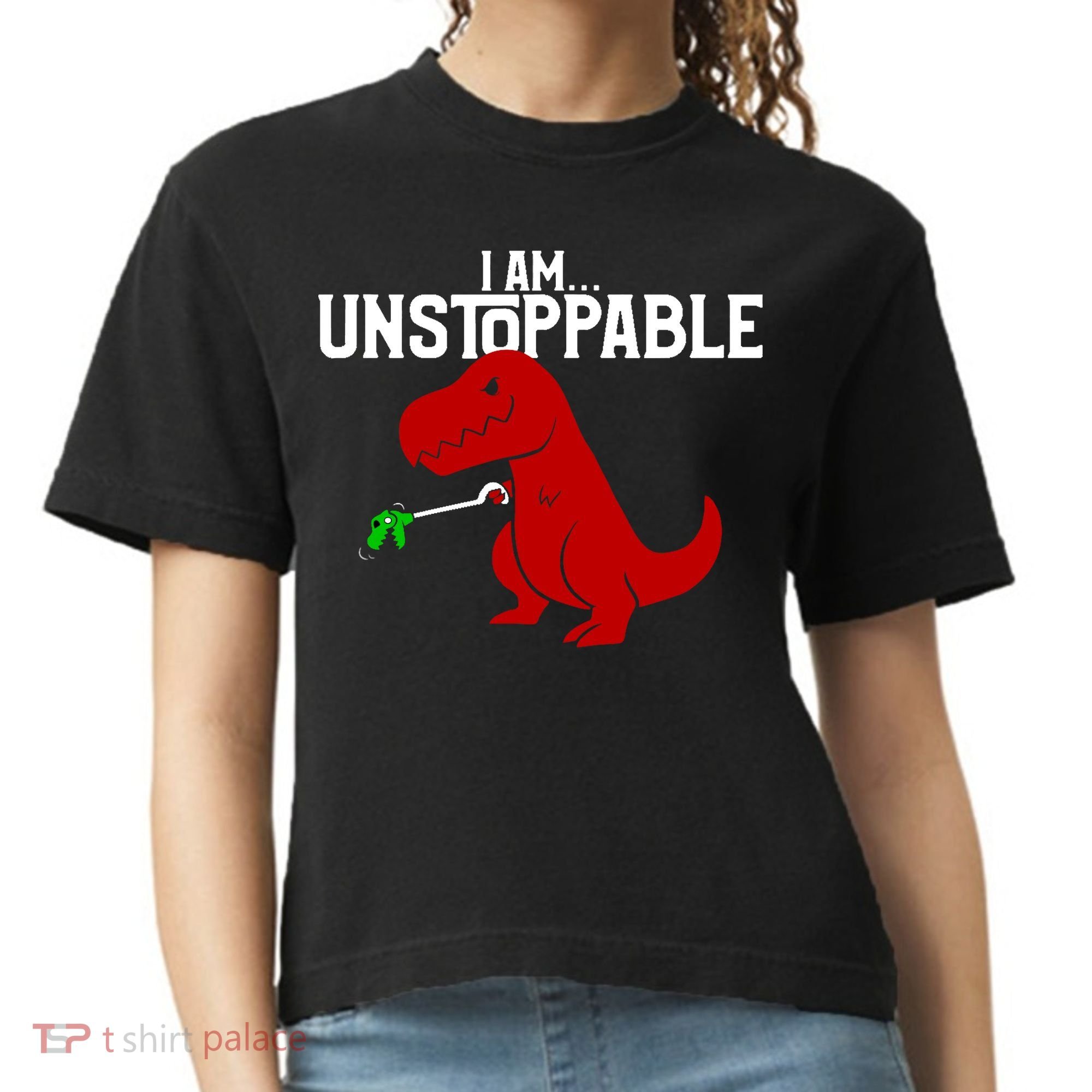 Cute & Funny I Am Unstoppable T-Rex Dinosaur Comfort Colors Boxy T-Shirt