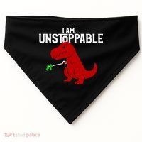 Cute & Funny I Am Unstoppable T-Rex Dinosaur USA-Made Doggie Bandana thumb 0