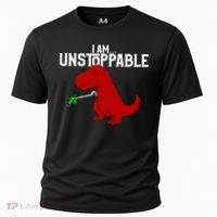 Cute & Funny I Am Unstoppable T-Rex Dinosaur Cooling Performance Crew T-Shirt thumb 0