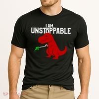 Cute & Funny I Am Unstoppable T-Rex Dinosaur Cooling Performance Crew T-Shirt thumb 2