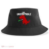 Cute & Funny I Am Unstoppable T-Rex Dinosaur Sustainable Bucket Hat thumb 0