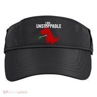 Cute & Funny I Am Unstoppable T-Rex Dinosaur Adult Drive Performance Visor thumb 0
