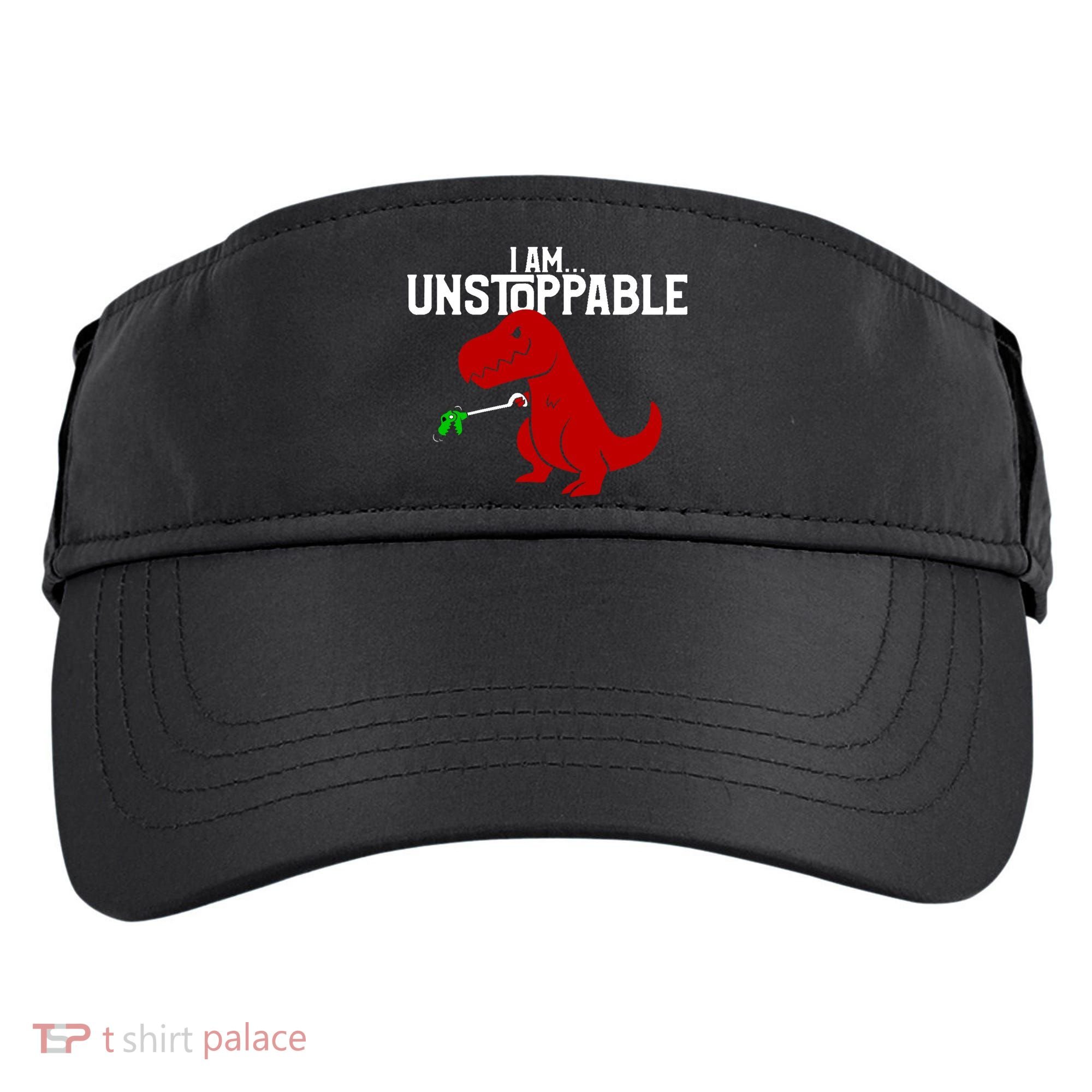 Cute & Funny I Am Unstoppable T-Rex Dinosaur Adult Drive Performance Visor