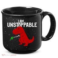 Cute & Funny I Am Unstoppable T-Rex Dinosaur 15oz Campfire Ceramic Mug thumb 0