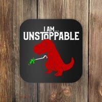 Cute & Funny I Am Unstoppable T-Rex Dinosaur Coaster thumb 0