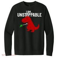 Cute & Funny I Am Unstoppable T-Rex Dinosaur V.I.T. Fleece Crew Sweatshirt thumb 0