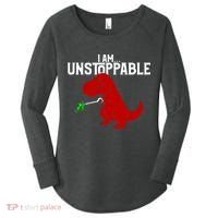Cute & Funny I Am Unstoppable T-Rex Dinosaur Women's Perfect Tri Tunic Long Sleeve Shirt thumb 0