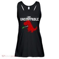 Cute & Funny I Am Unstoppable T-Rex Dinosaur Ladies Essential Flowy Tank thumb 0