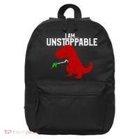 Cute & Funny I Am Unstoppable T-Rex Dinosaur 16 in Basic Backpack thumb 0