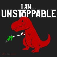 Cute & Funny I Am Unstoppable T-Rex Dinosaur Urban Oversized Heavyweight T-Shirt thumb 2