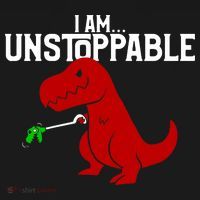 Cute & Funny I Am Unstoppable T-Rex Dinosaur Tote Bag thumb 2