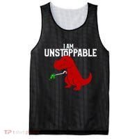 Cute & Funny I Am Unstoppable T-Rex Dinosaur Mesh Reversible Basketball Jersey Tank thumb 0
