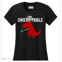 Cute & Funny I Am Unstoppable T-Rex Dinosaur Women's Cooling Performance Crew T-Shirt thumb 0