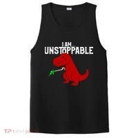 Cute & Funny I Am Unstoppable T-Rex Dinosaur PosiCharge Competitor Tank thumb 0