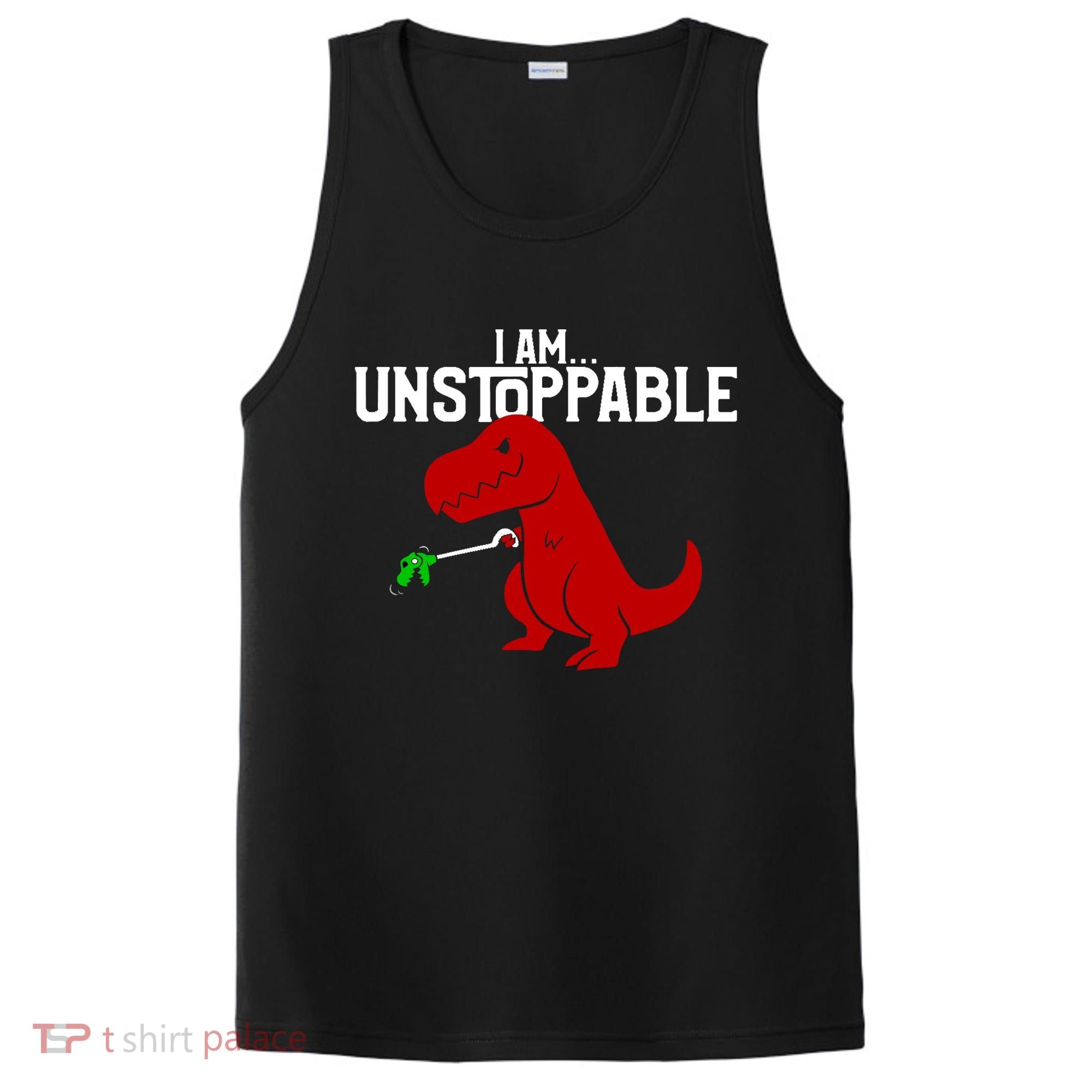 Cute & Funny I Am Unstoppable T-Rex Dinosaur PosiCharge Competitor Tank