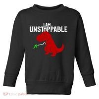 Cute & Funny I Am Unstoppable T-Rex Dinosaur Toddler Sweatshirt thumb 0