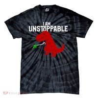 Cute & Funny I Am Unstoppable T-Rex Dinosaur Tie-Dye T-Shirt thumb 0