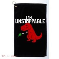 Cute & Funny I Am Unstoppable T-Rex Dinosaur Golf Towel thumb 0