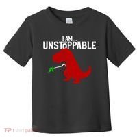 Cute & Funny I Am Unstoppable T-Rex Dinosaur Toddler T-Shirt thumb 0