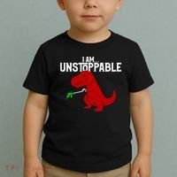 Cute & Funny I Am Unstoppable T-Rex Dinosaur Toddler T-Shirt thumb 2
