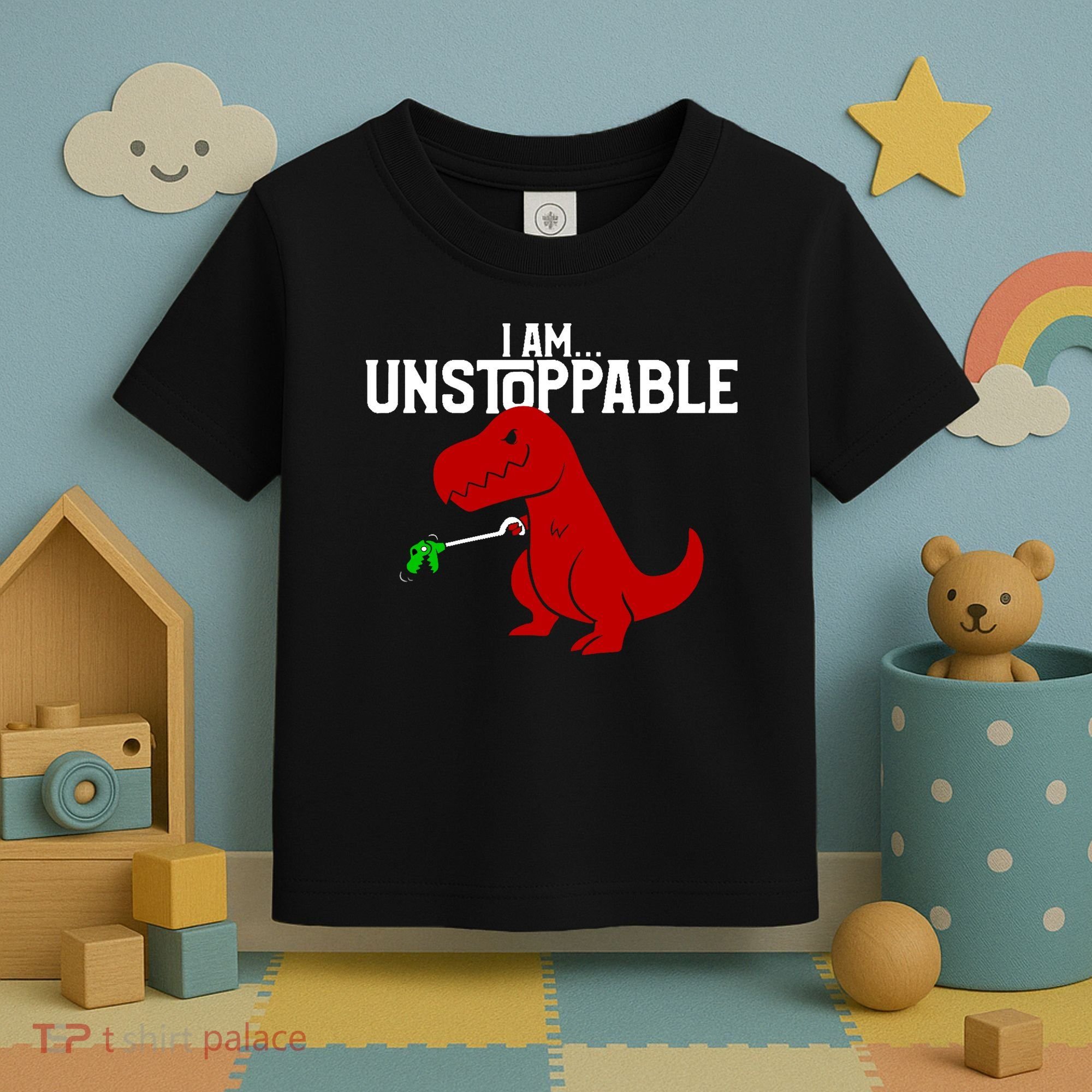 Cute & Funny I Am Unstoppable T-Rex Dinosaur Toddler T-Shirt