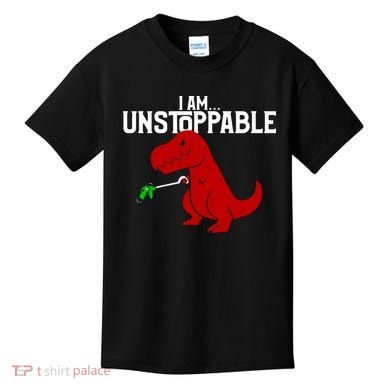 Cute & Funny I Am Unstoppable T-Rex Dinosaur Kids T-Shirt