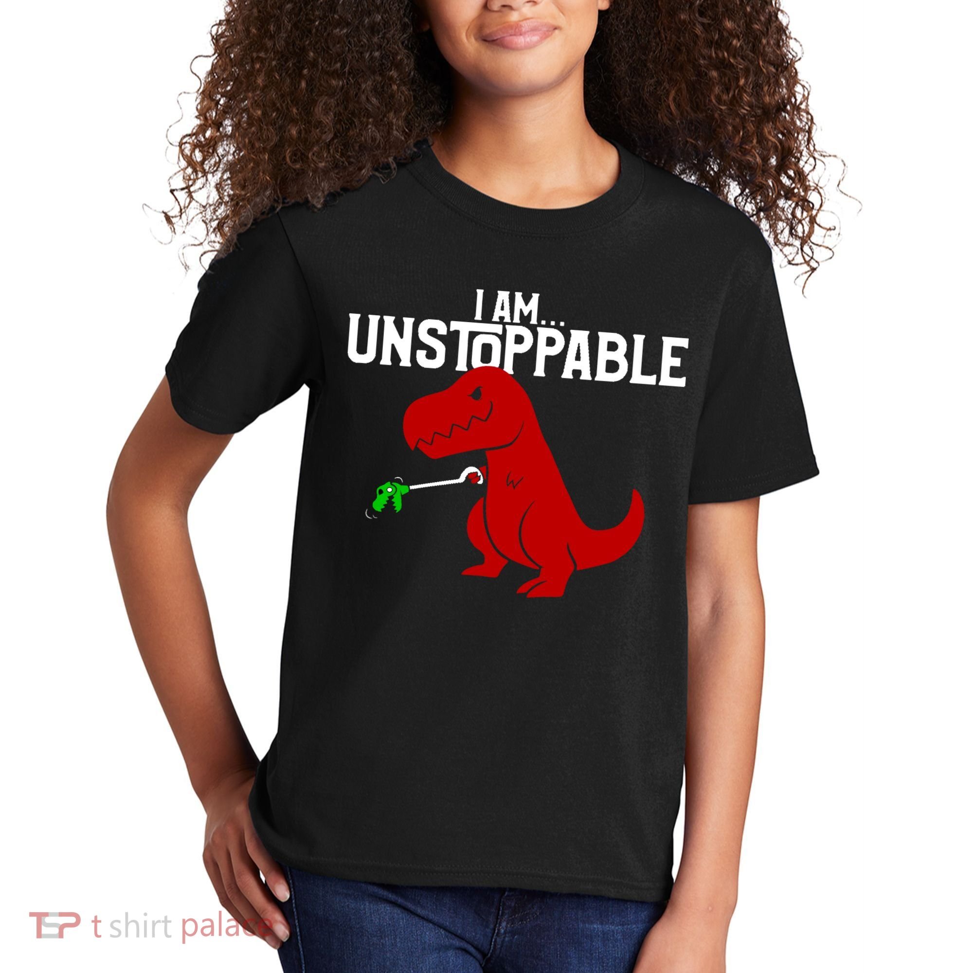 Cute & Funny I Am Unstoppable T-Rex Dinosaur Kids T-Shirt
