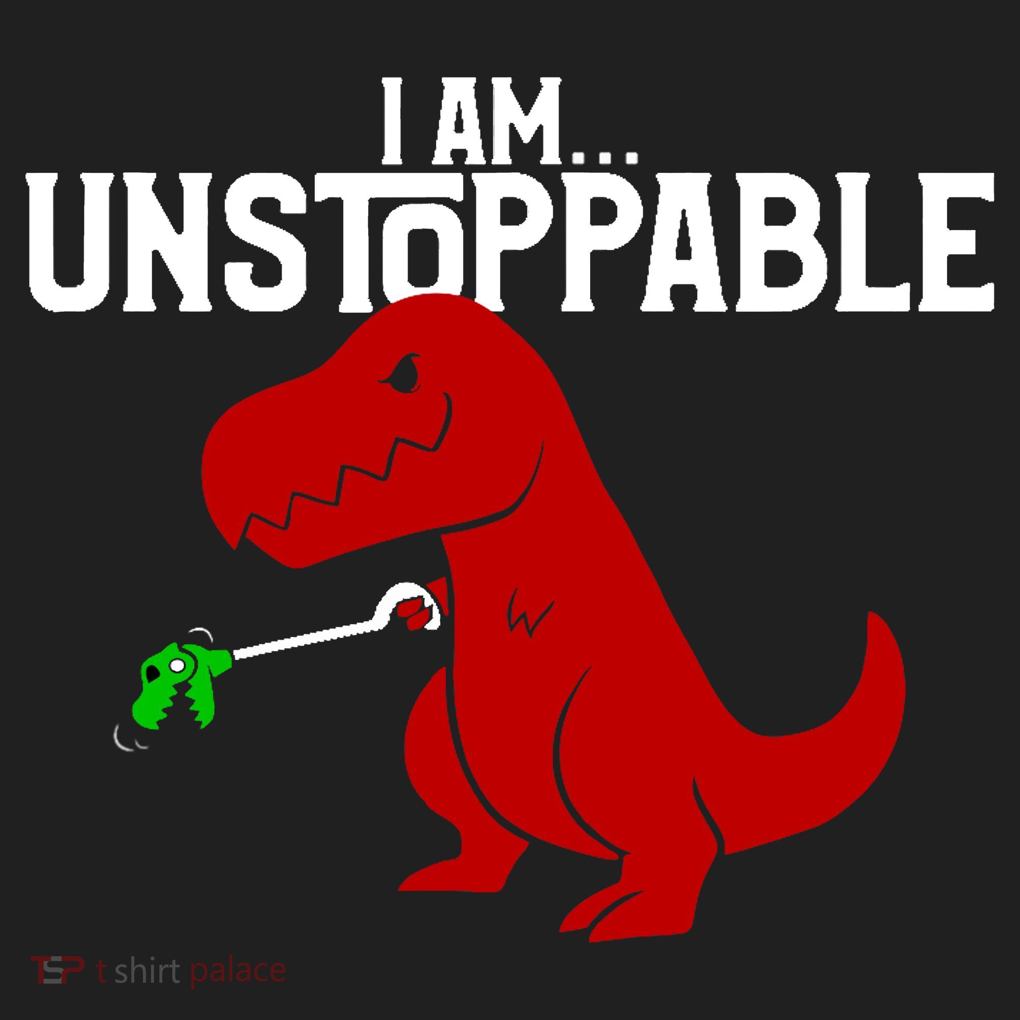 Cute & Funny I Am Unstoppable T-Rex Dinosaur Kids Plaid Pajama Set