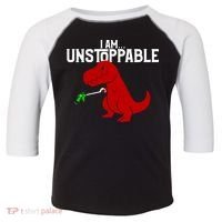 Cute & Funny I Am Unstoppable T-Rex Dinosaur Toddler Fine Jersey T-Shirt thumb 0