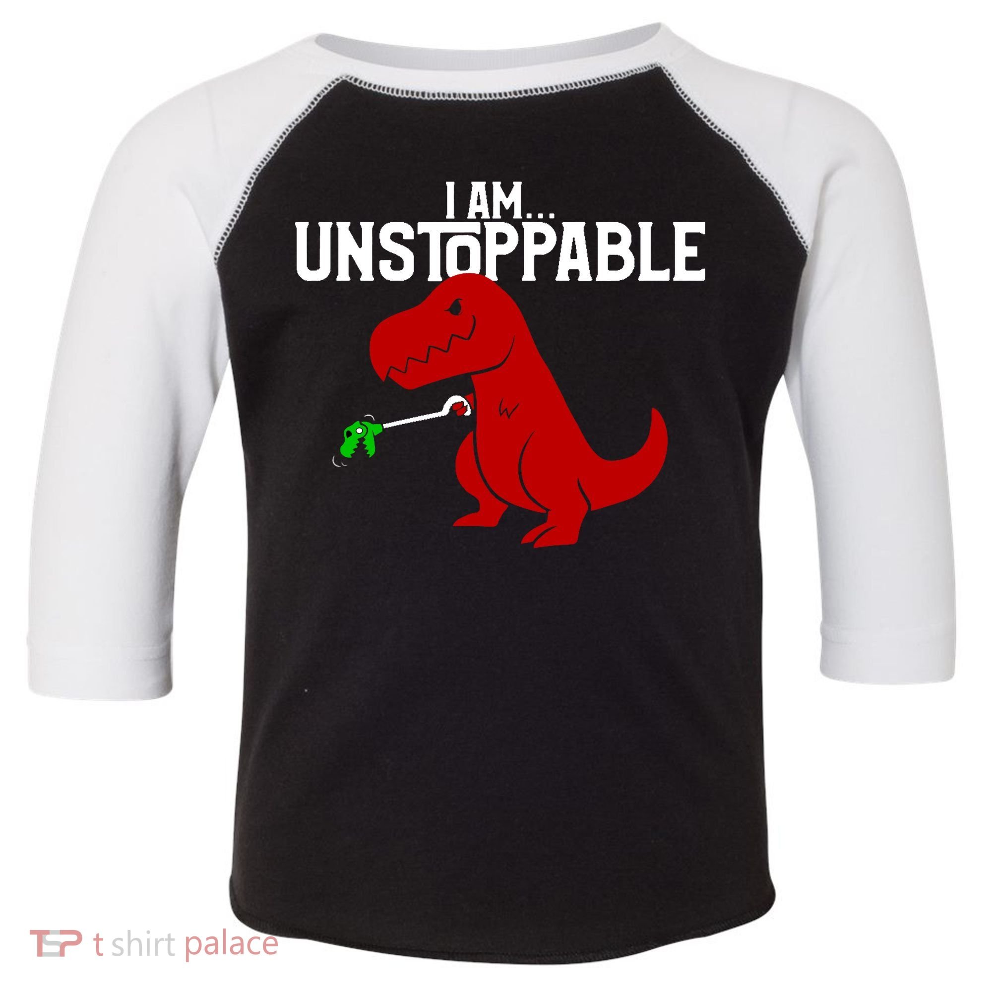 Cute & Funny I Am Unstoppable T-Rex Dinosaur Toddler Fine Jersey T-Shirt