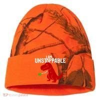 Cute & Funny I Am Unstoppable T-Rex Dinosaur Kati Licensed 12" Camo Cuffed Beanie thumb 0