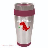 Cute & Funny I Am Unstoppable T-Rex Dinosaur 16oz Travel Tumbler thumb 0