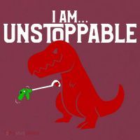 Cute & Funny I Am Unstoppable T-Rex Dinosaur 16oz Travel Tumbler thumb 2