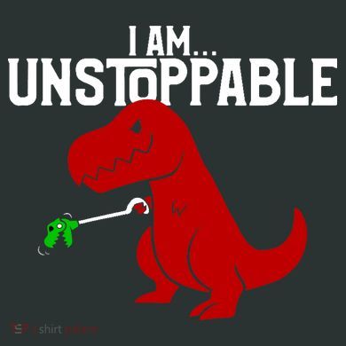 Cute & Funny I Am Unstoppable T-Rex Dinosaur Infant Baby Jersey Bodysuit