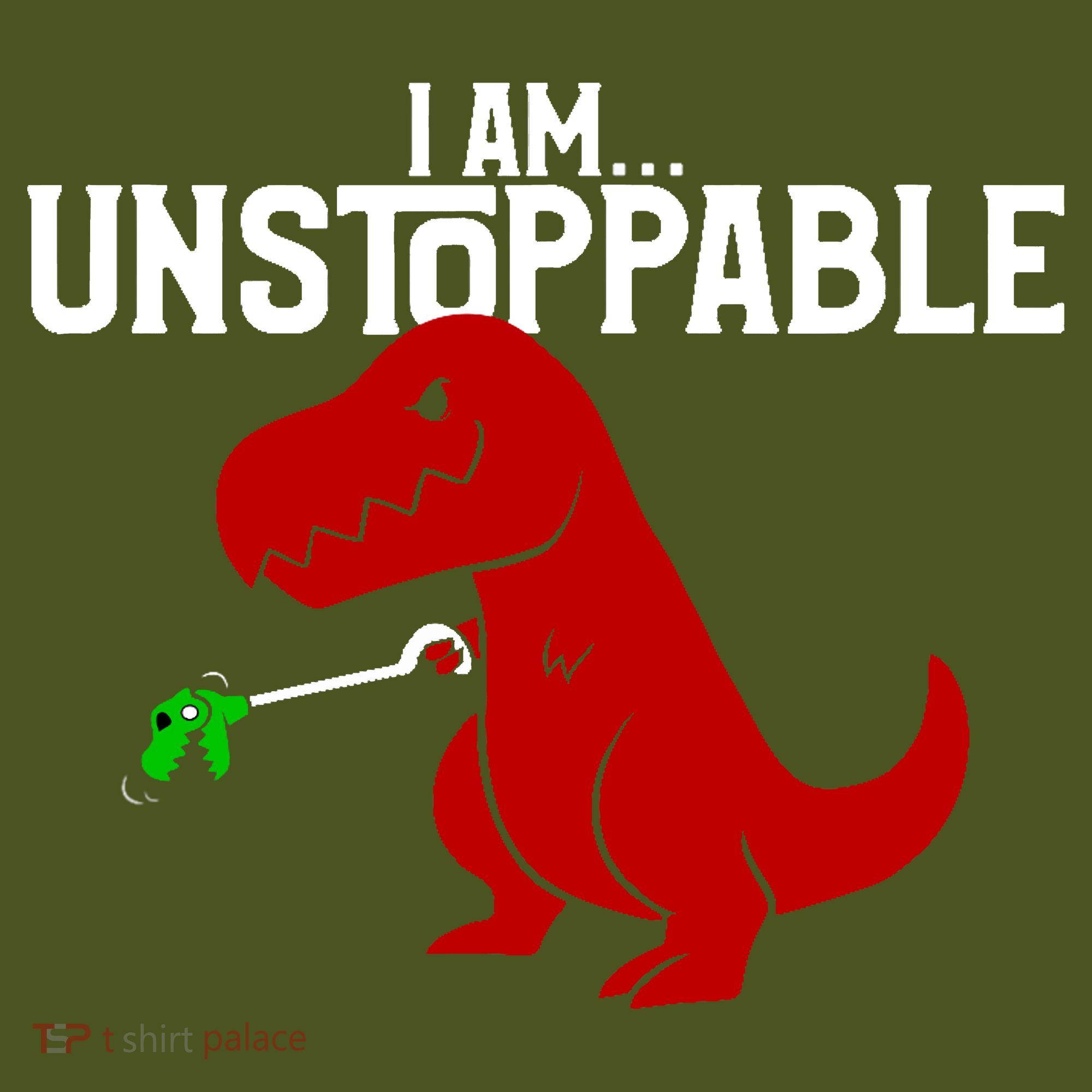 Cute & Funny I Am Unstoppable T-Rex Dinosaur The Baniff Cuffed Pom Beanie