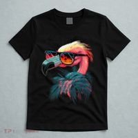 Cute Flamingo in Sunglasses Retro Vintage Funny Beach Summer T-Shirt thumb 5