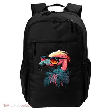 Cute Flamingo in Sunglasses Retro Vintage Funny Beach Summer Backpack