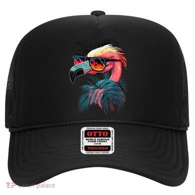 Cute Flamingo in Sunglasses Retro Vintage Funny Beach Summer Hat