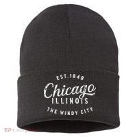 Chicago funny Illinois Chicago Gift Chicago Sustainable Knit Beanie thumb 0