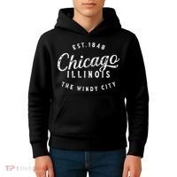 Chicago funny Illinois Chicago Gift Chicago Kids Hoodie thumb 4