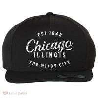 Chicago funny Illinois Chicago Gift Chicago Wool Snapback Cap thumb 0