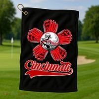 Cincinnati Flower I Love Cincinnati Golf Towel thumb 1